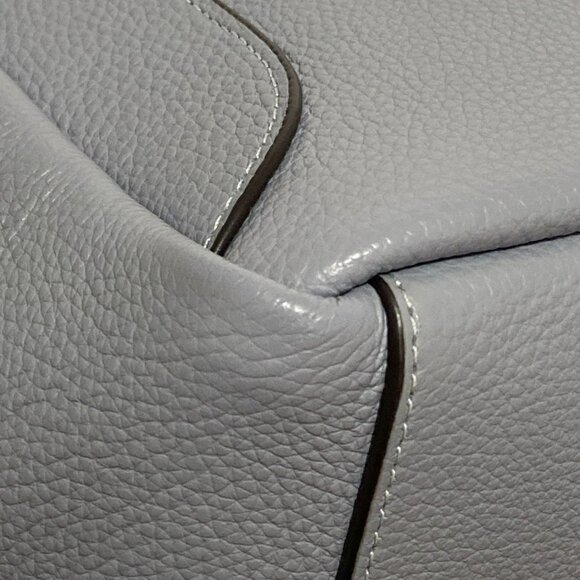 Auth COACH - CV996 Light Blue Leather Tote Bag - Picture 3 of 9